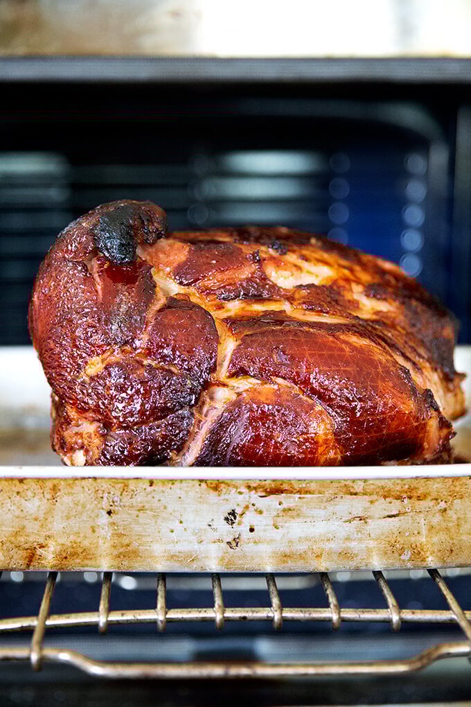 Secret to Juicy Baked Ham: Quality Ham & Sticky Brown Sugar Glaze